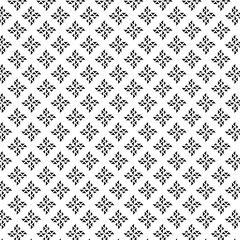 Geometric floral set of seamless patterns. Black and white vector backgrounds.	