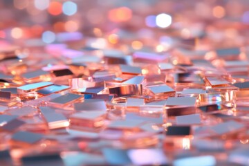 Obraz premium Abstract metallic confetti sparkle shimmer background texture