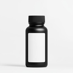 Obraz premium Blank black medicine bottle