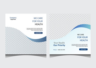 clean hospital service promotion social media banner