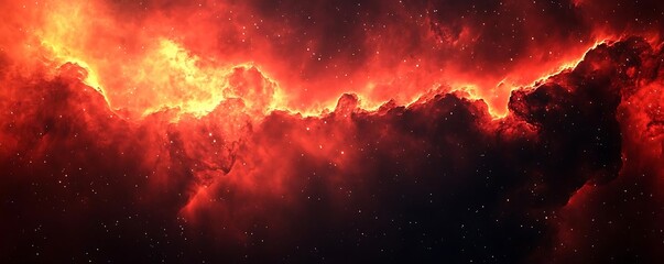 Fiery Nebula, Space, Cosmic Dust, Background, Design