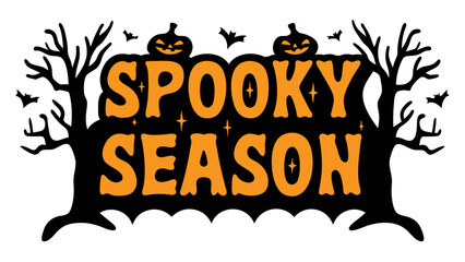 Halloween spooky season typography design