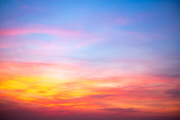 Beautiful , luxury soft gradient orange gold clouds and sunlight on the blue sky perfect for the...