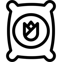 Seed Bag Icon Vector Symbol Design Illustration