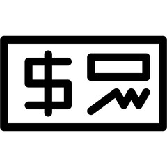 Obraz premium Cheque Icon Vector Symbol Design Illustration