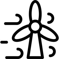 Obraz premium Eolic Energy Icon Vector Symbol Design Illustration