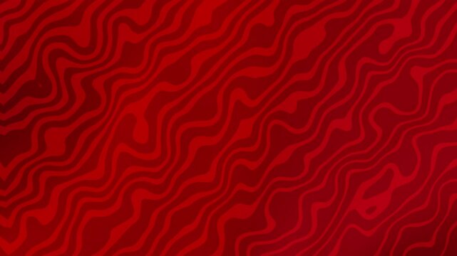Vibrant Red Abstract Fret Pattern with Fluid Lines and Texture
