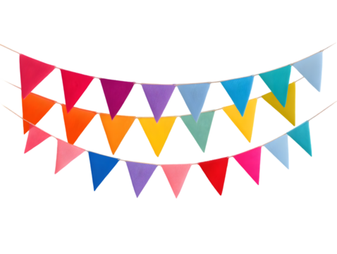 Colorful Triangular Party Bunting