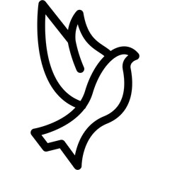 Dove Icon Vector Symbol Design Illustration