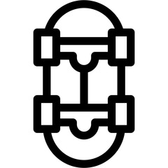 Skateboard Icon Vector Symbol Design Illustration