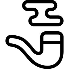 Smoking Pipe Icon Vector Symbol Design Illustration