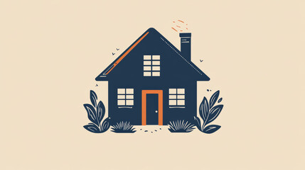 A house-themed furniture logo vector ideal for home staging and real estate services