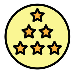 Star Rating Vector Filled Icon Design