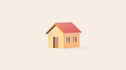 A minimalist vector home icon logo, designed for decor and interior design branding