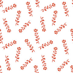 Colorful tropical flower seamless pattern.Abstract geometric background surface texture background.Nature botanical Nordic folk illustration.Vintage design for fabric,summer, spring,celebration,decor.