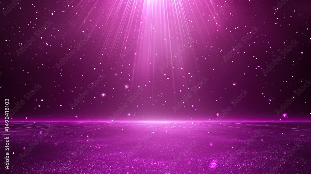 Canvas Prints abstract pink background with light rays and sparkles, perfect for presentations or designs.