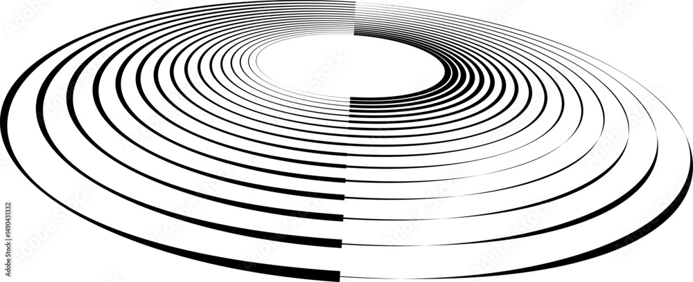 Canvas Prints circle with black lines as dynamic abstract vector background or logo or icon. artistic illustration