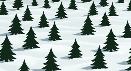 Fototapeta premium Winter forest pattern