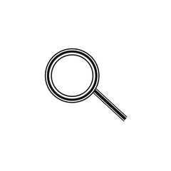 magnifying glass icon vector art on white background