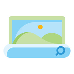 Fototapeta premium Search Image Flat Icon