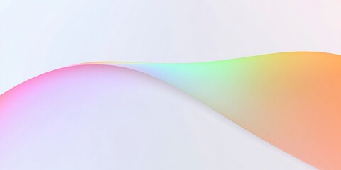 Abstract Pastel Rainbow Wave Background Smooth Gradient Curve Design