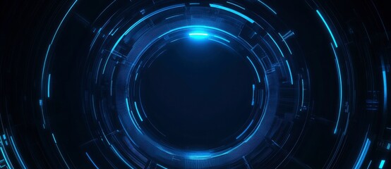 Obraz premium Abstract Blue Circular Energy Background