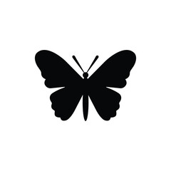 Amazing butterfly silhouette vector art illustration.