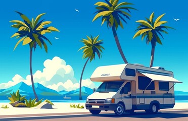 camping in the beach