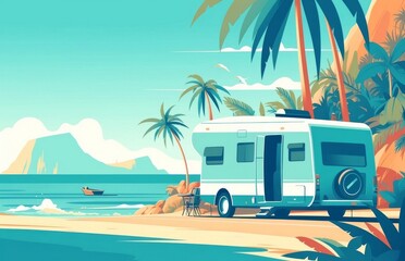 camping in the beach