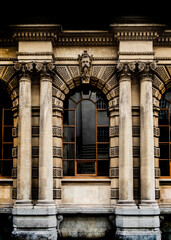 Fototapeta premium A window in the old town of the building