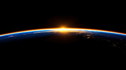 Obraz premium A Spectacular View Of Earth's Sunrise From Space