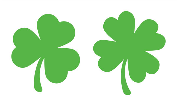 Shamrock vector icon. leaf clover flat vector icon