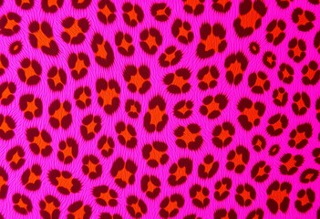 Vibrant pink & orange leopard print, colorful spotted animal skin texture, modern, leopard