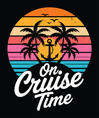 Fototapeta premium Cruise Time Sunset T-Shirt