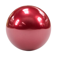 Shiny Red Sphere on Black Background Abstract Art Minimalist Design,