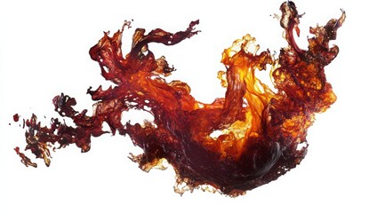 Abstract Swirling Orange And Brown Fluid Motion Design