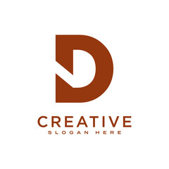 Set of initial letter D abstract logo vector template.