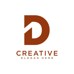 Set of initial letter D abstract logo vector template.