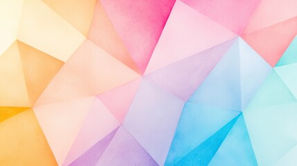 Fototapeta premium Vibrant geometric abstract design in pastel colors for creative backgrounds