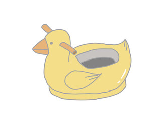 Cute duck toilet illustration for toddlers