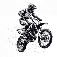 motocross rider on a motorcycle