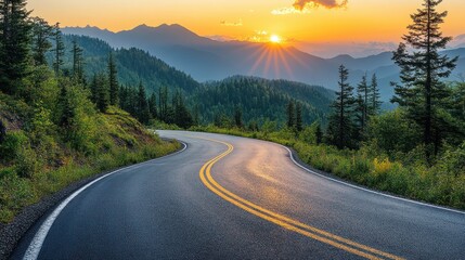 Sunset Mountain Road Trip