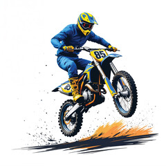 motocross rider jumping