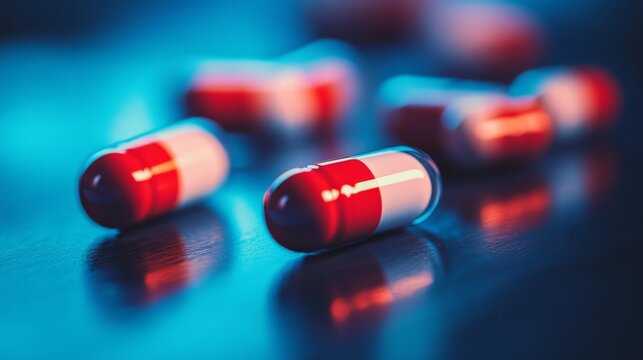 Isocarboxazid Pills and Monoamine Oxidase Inhibition Conceptual Image