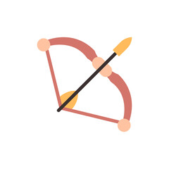 Minimalist archery symbol illustration with modern design and playful aesthetic