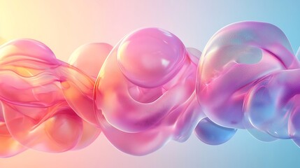 there is a 3d image of a pink and blue background