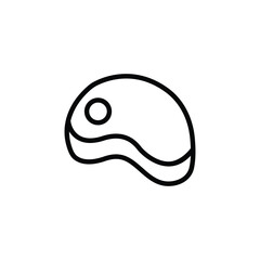 Best beef icon vector line art illustration.