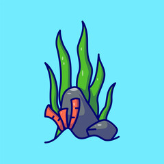 Colorful Coral Reef Under the Sea &ndash; Summer Ocean Theme Illustration