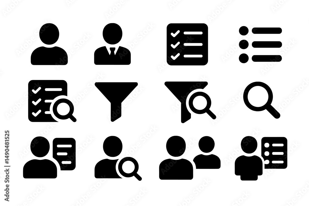 Poster vector illustration depicting various user interface elements related to task management and team co