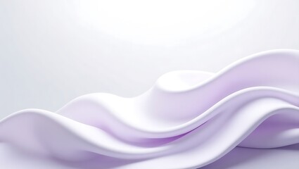 Obraz premium Matte white lavender background with soft curves and fine canvas texture. Light, airy, and ethereal with a calm and elegant handcrafted fabric look.